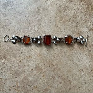 Sterling Bronze Rhinestone Bracelet